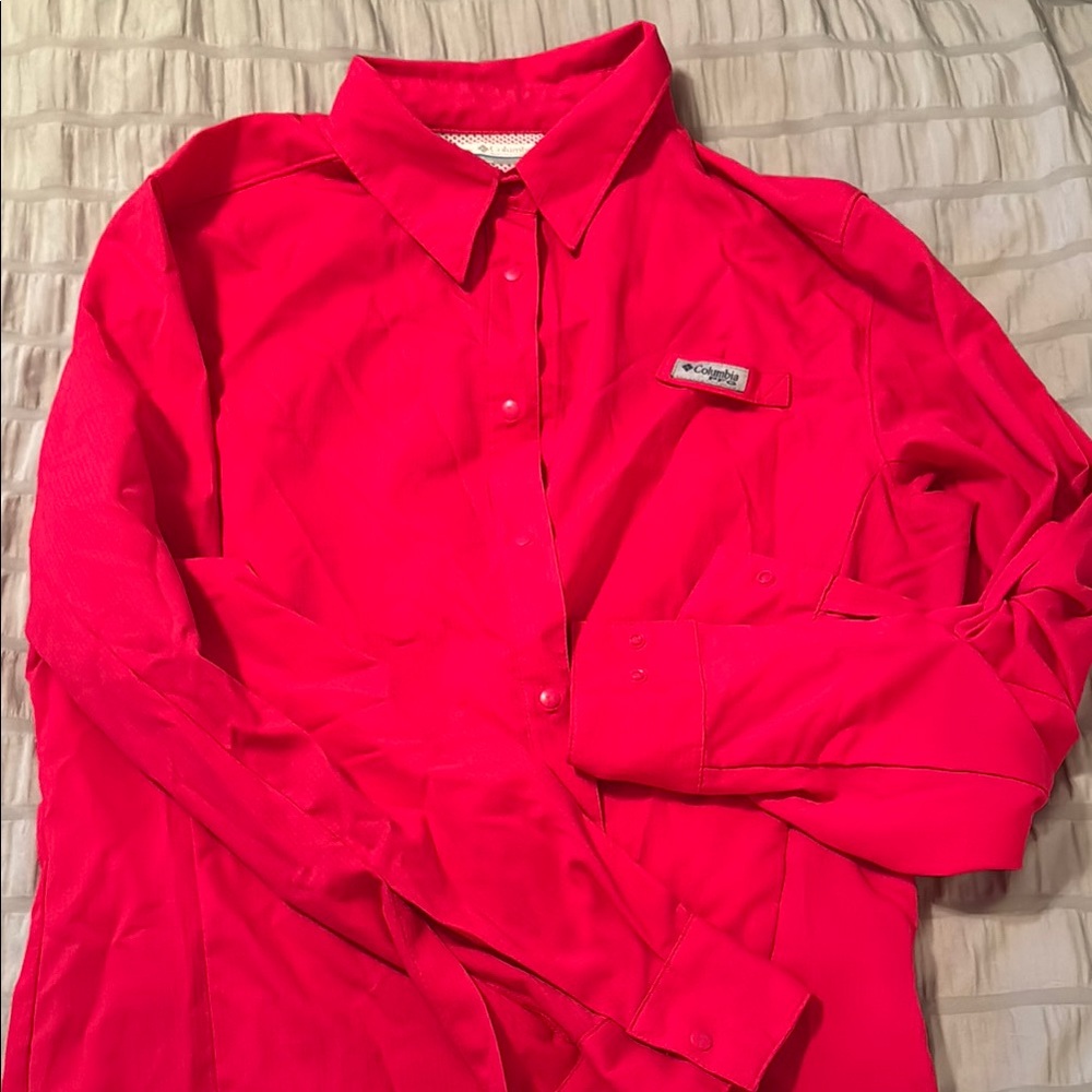 Columbia Pink Button-Up Shirt